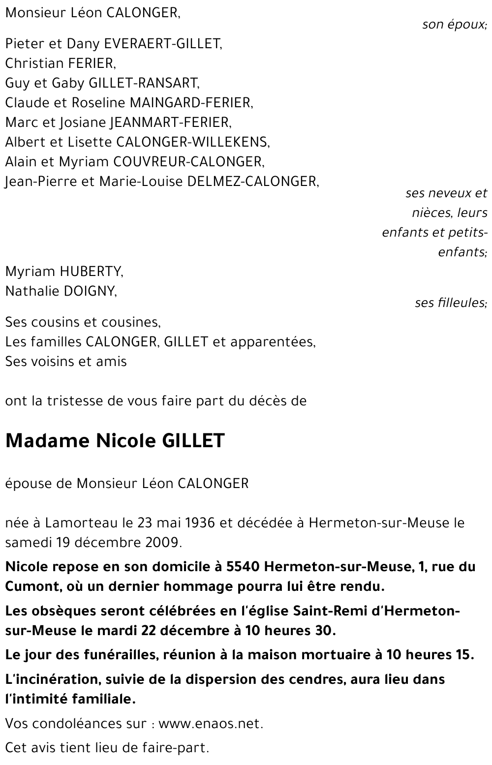 Nicole GILLET