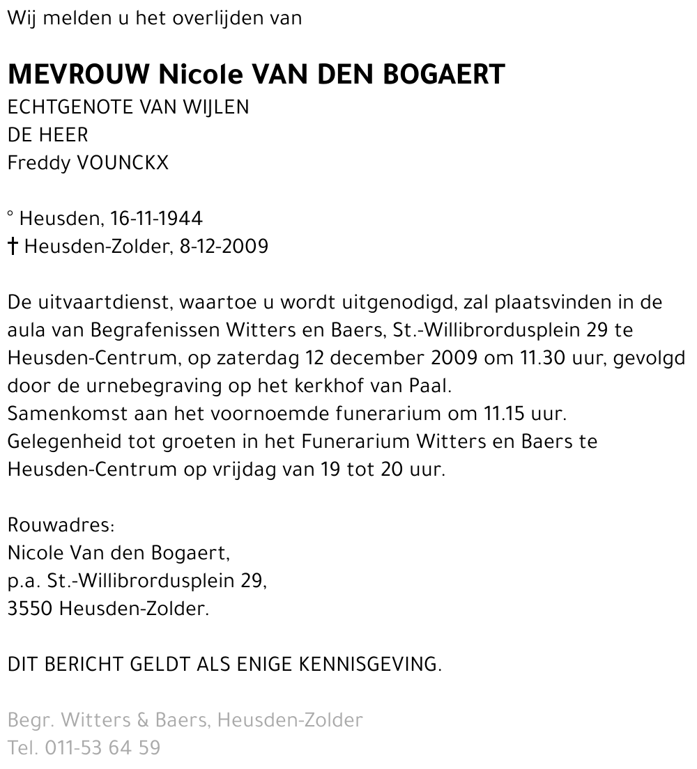 Nicole Van den Bogaert