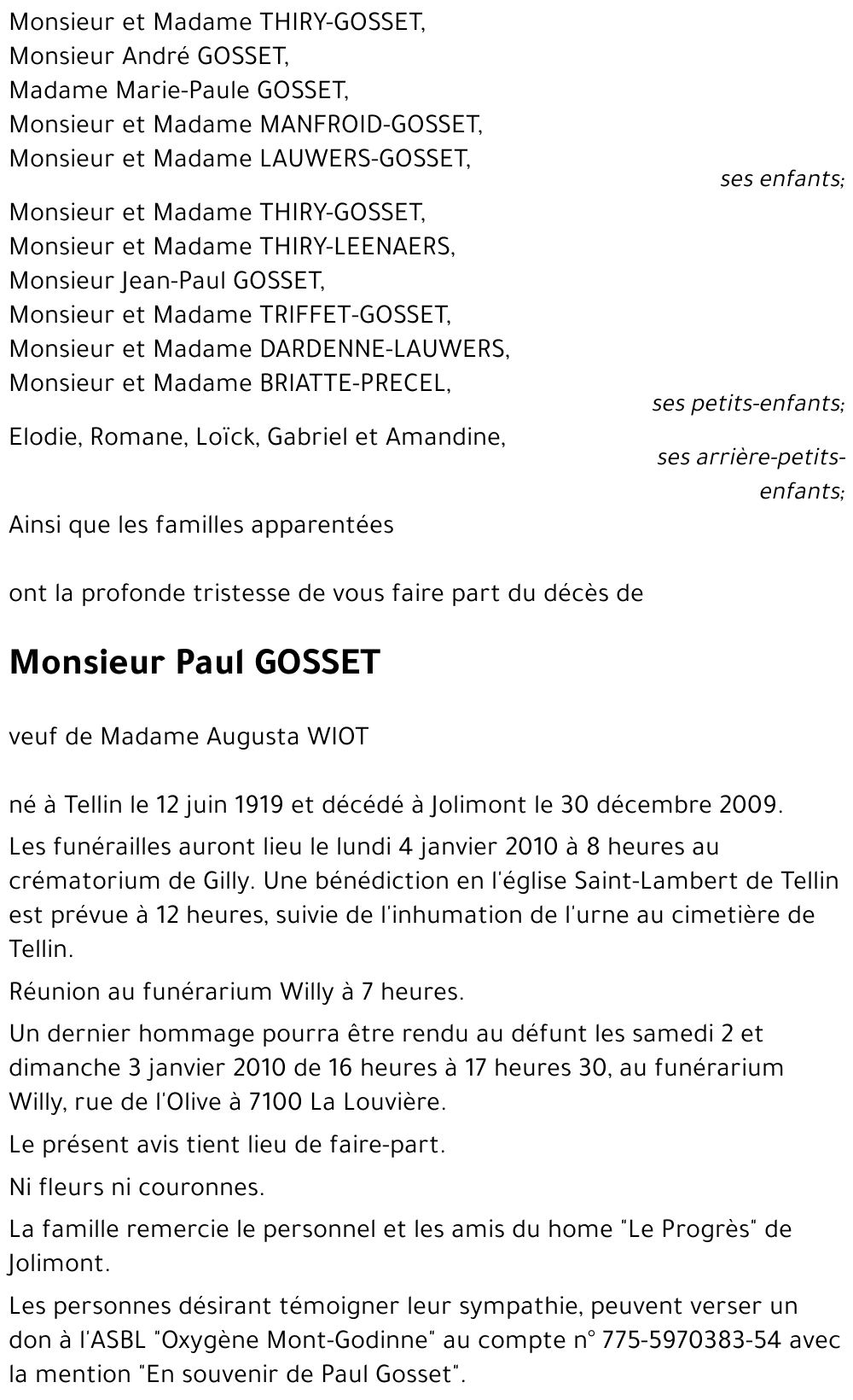 Paul GOSSET