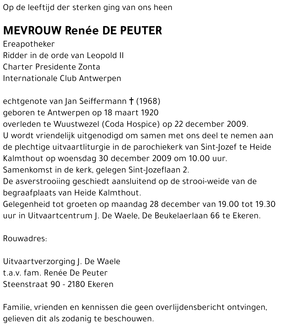 Renée De Peuter