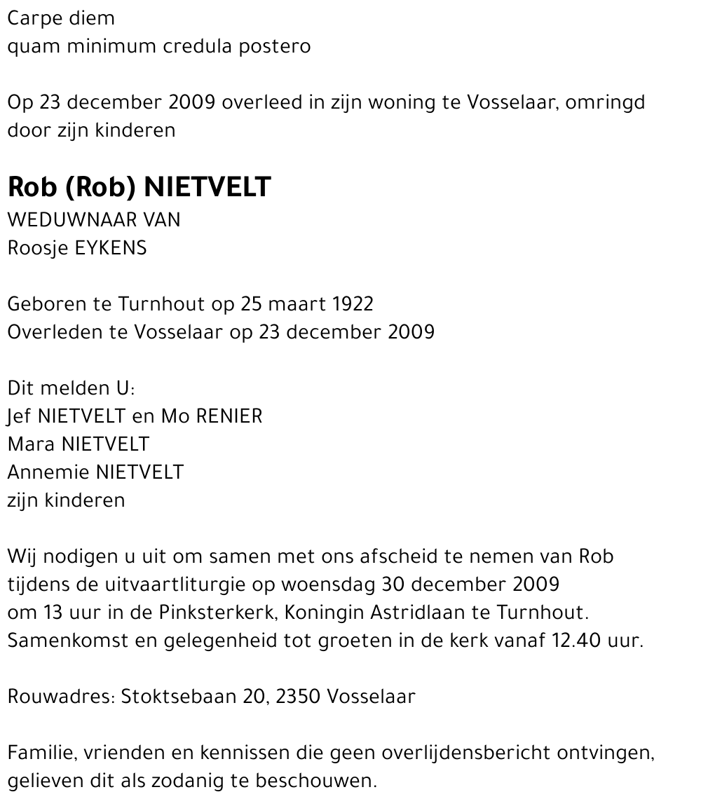 Rob NIETVELT