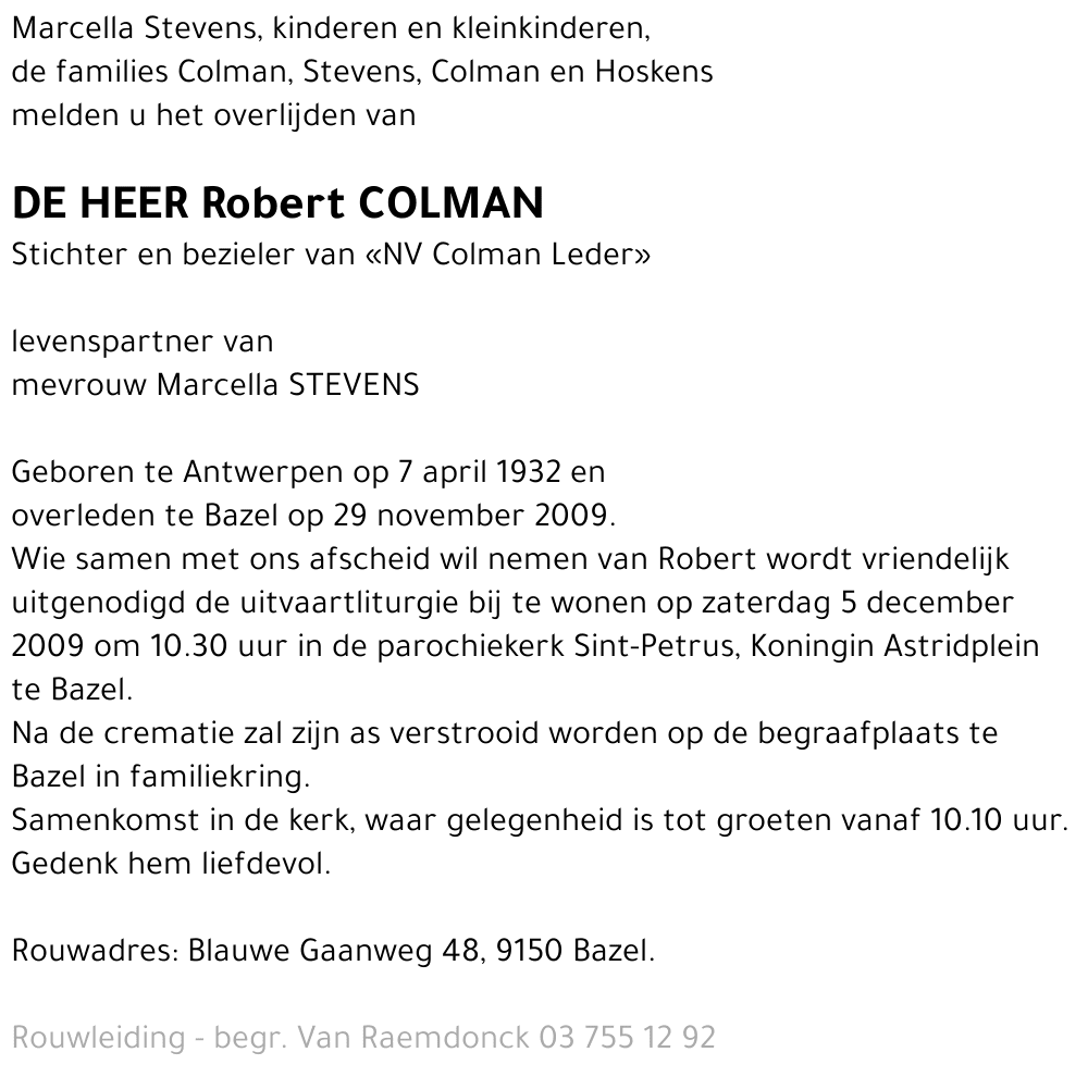 Robert Colman