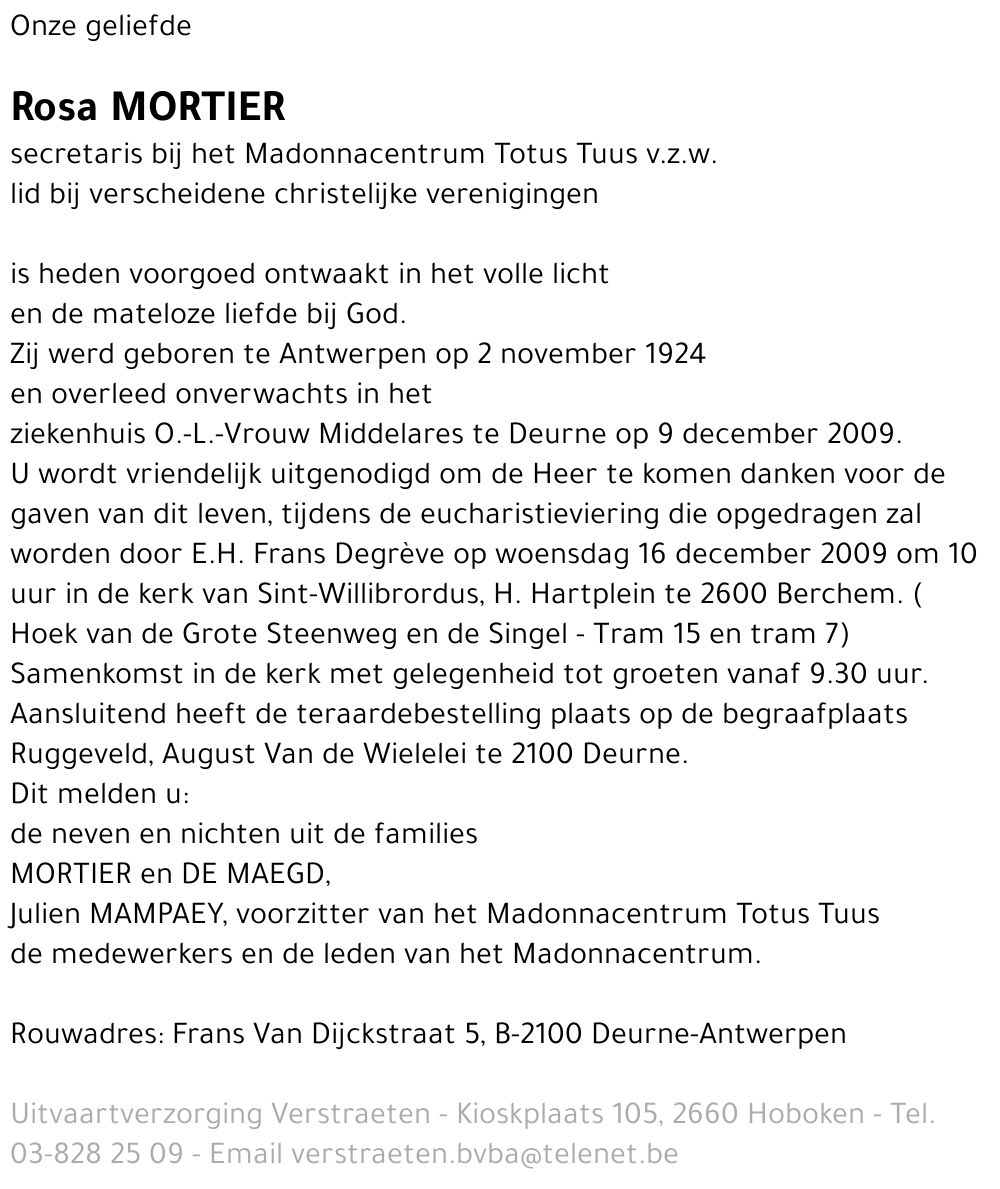 Rosa Mortier