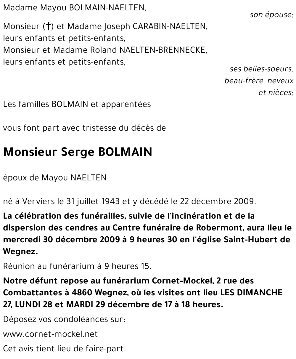 Serge BOLMAIN