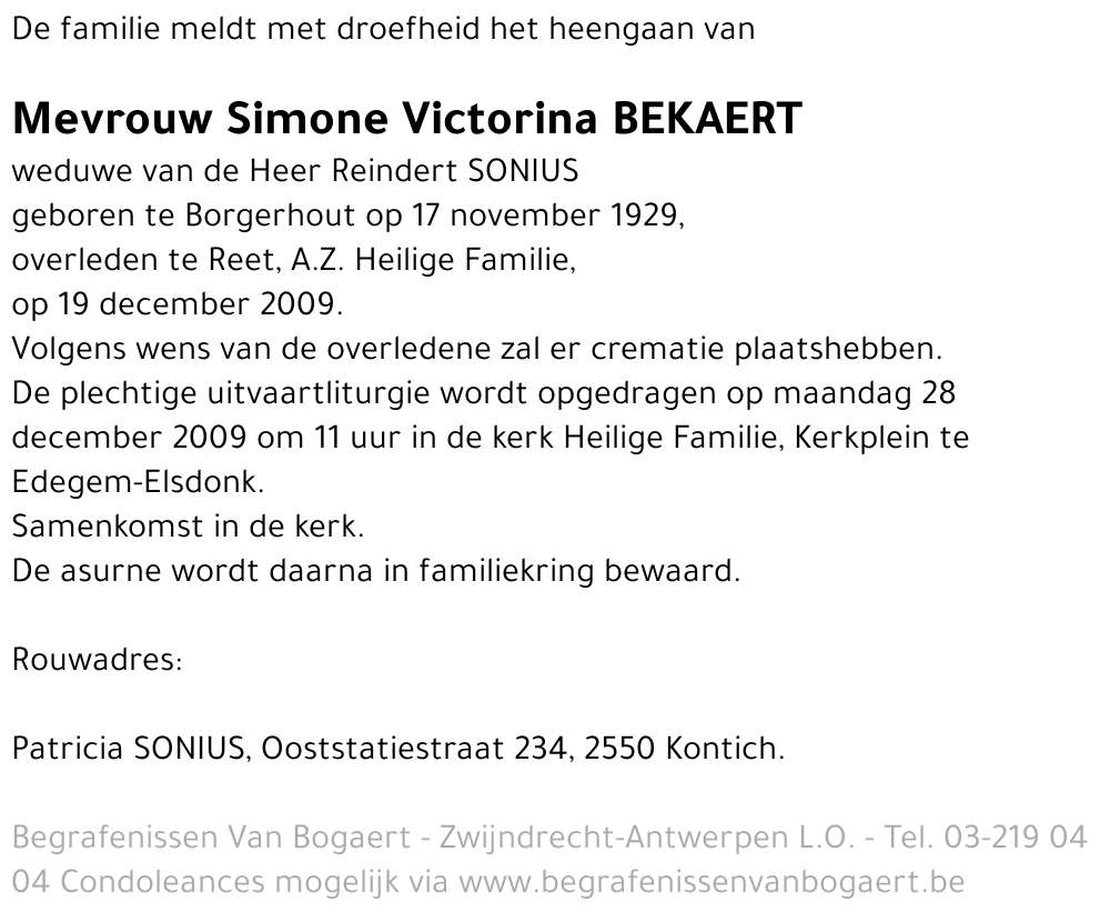 Simone Victorina Bekaert