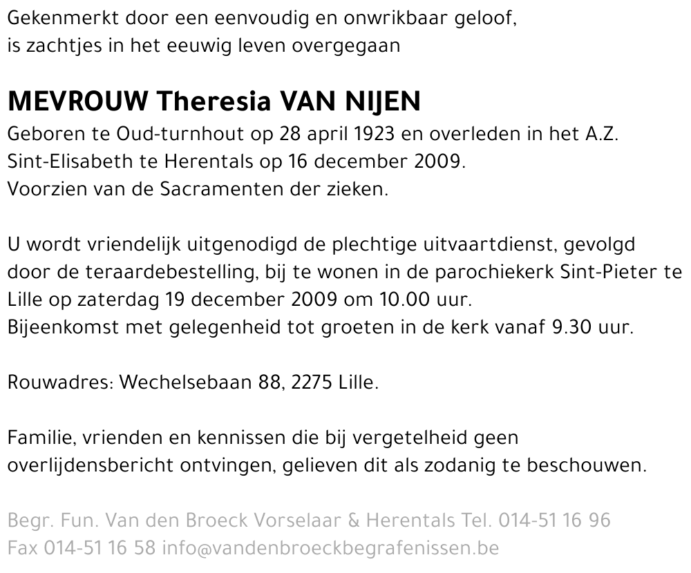 Theresia Van Nijen