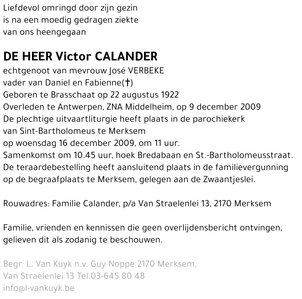Victor CALANDER