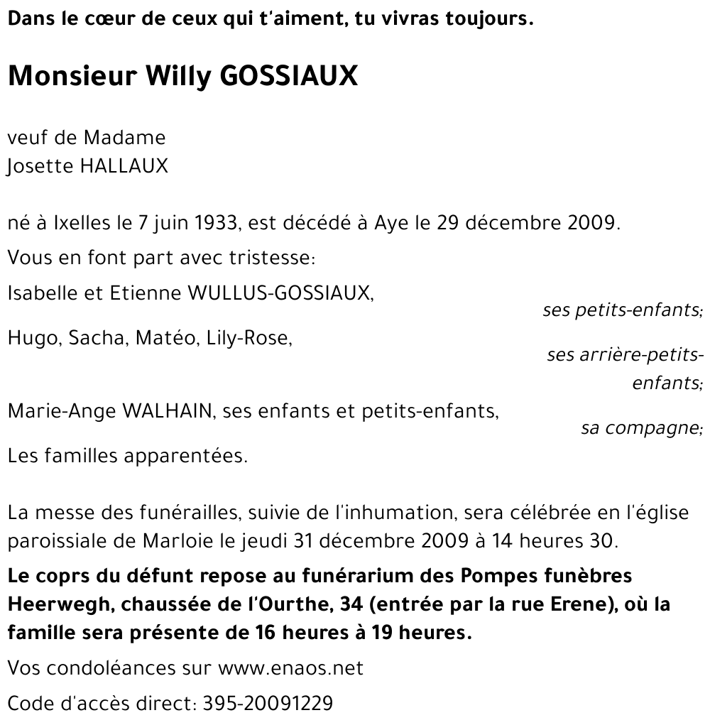 Willy GOSSIAUX