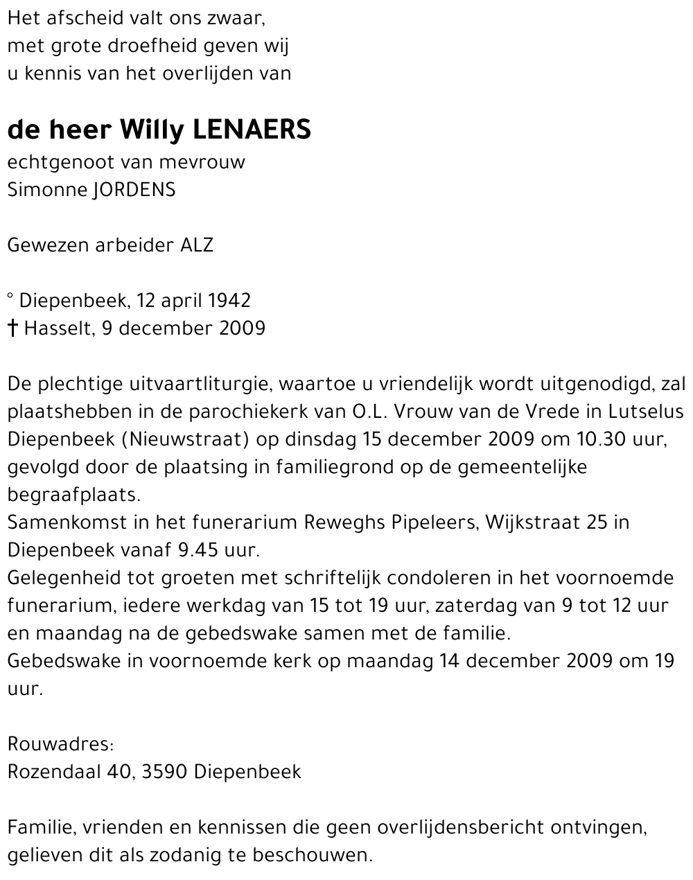 Willy Lenaers