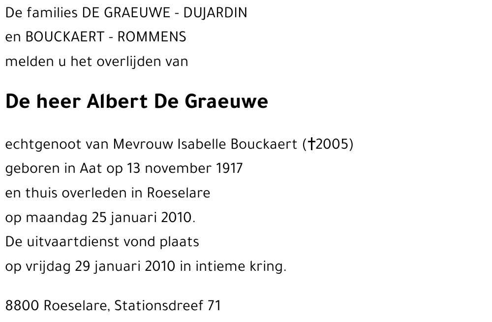 Albert De Graeuwe