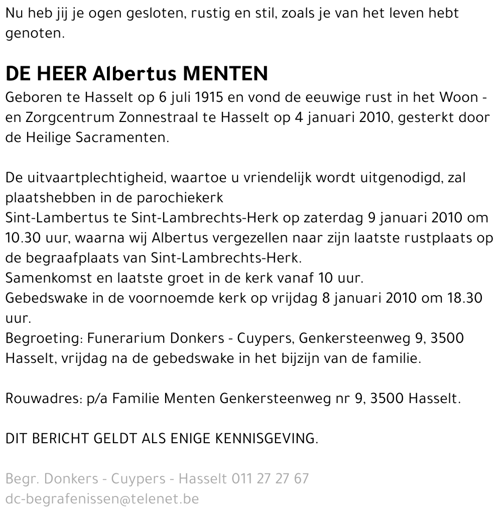 Albertus Menten