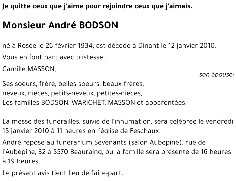 André BODSON