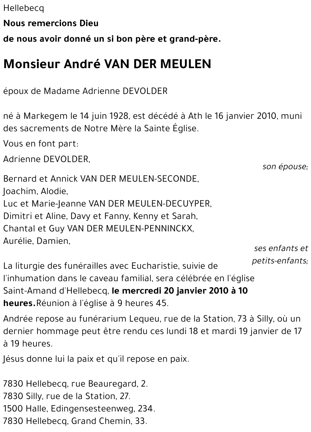 André VAN DER MEULEN