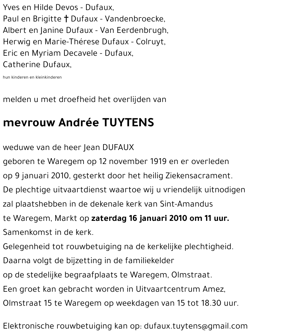 Andrée TUYTENS