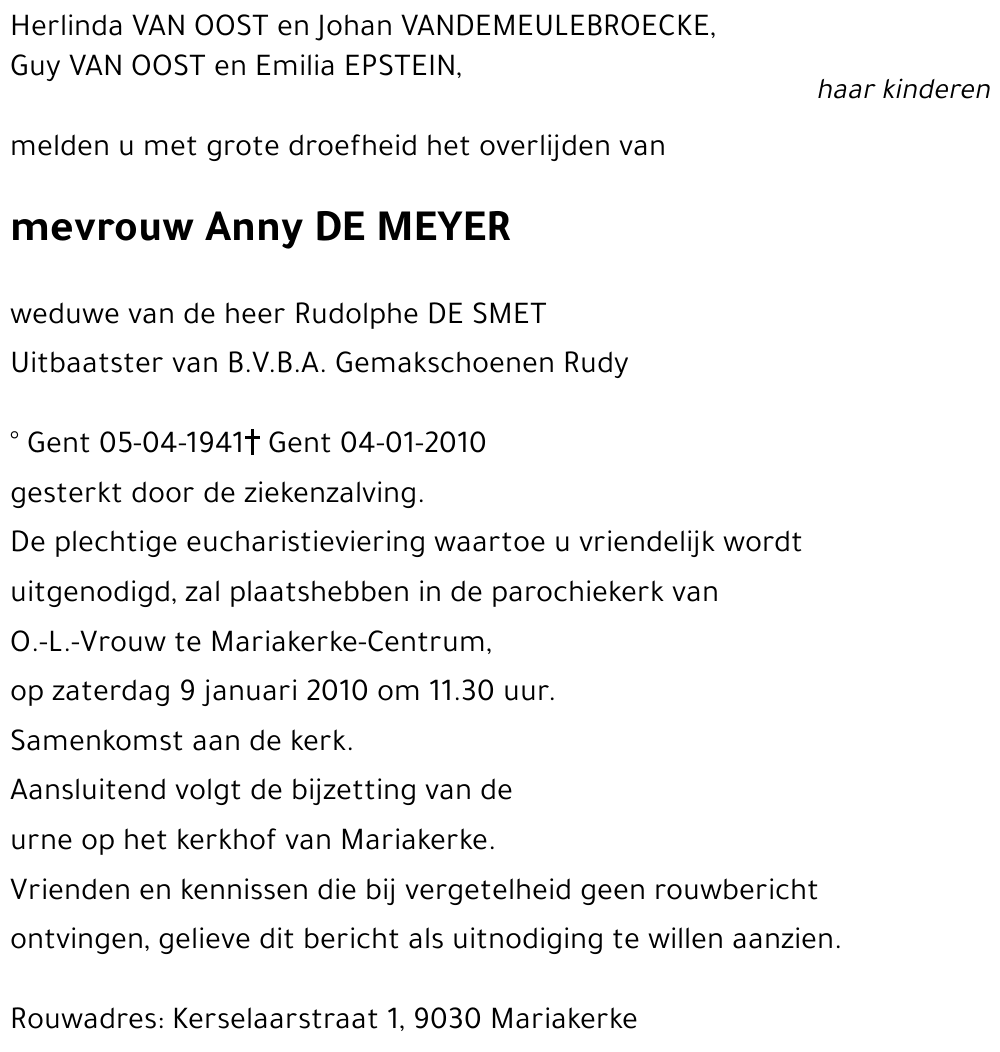 Anny De Meyer