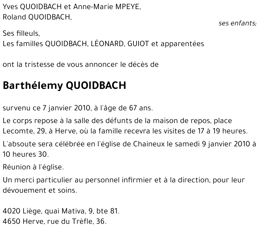 Barthélemy QUOIDBACH