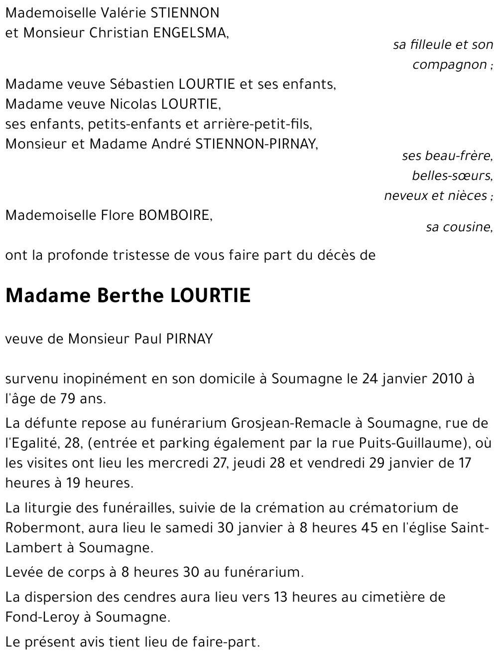 Berthe LOURTIE