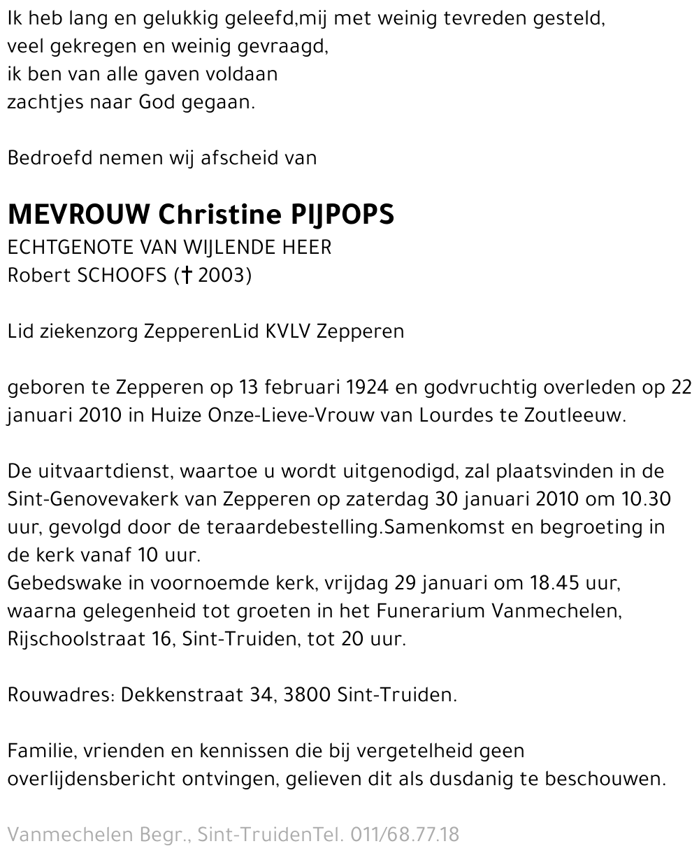 Christine Pijpops