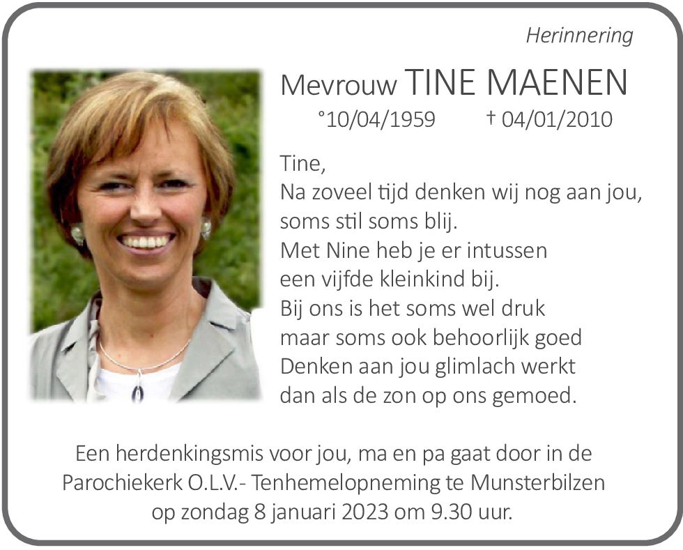 Clementine 'Tine' MAENEN