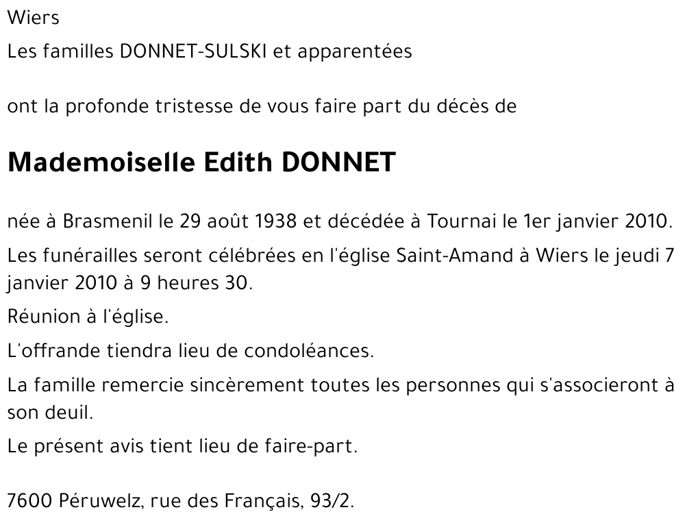 Edith DONNET