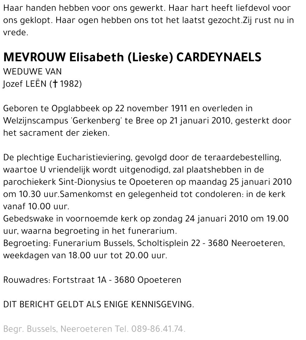 Elisabeth CARDEYNAELS