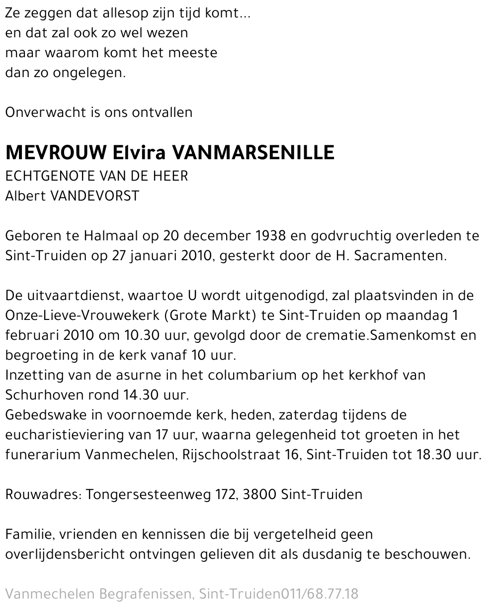 Elvira Vanmarsenille