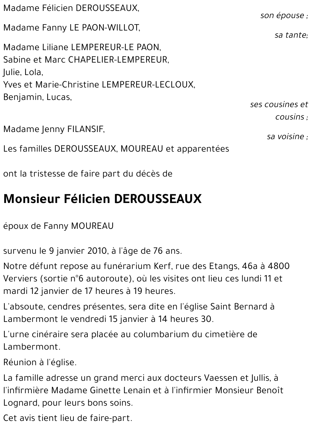 Félicien DEROUSSEAUX