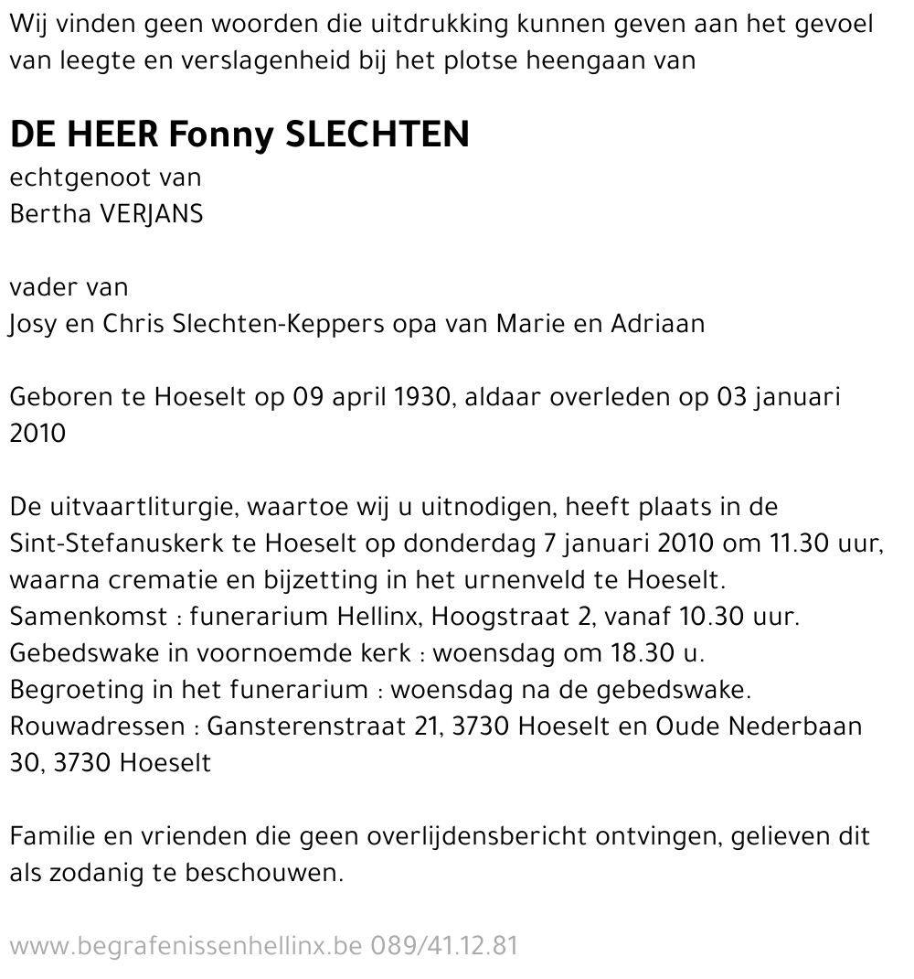 Fonny Slechten