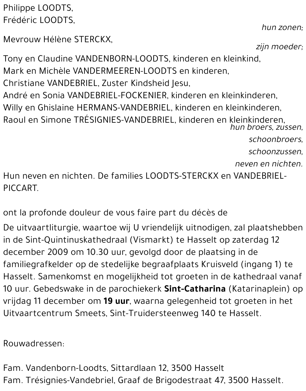 Francis & Jacqueline Loodts-Vandebriel