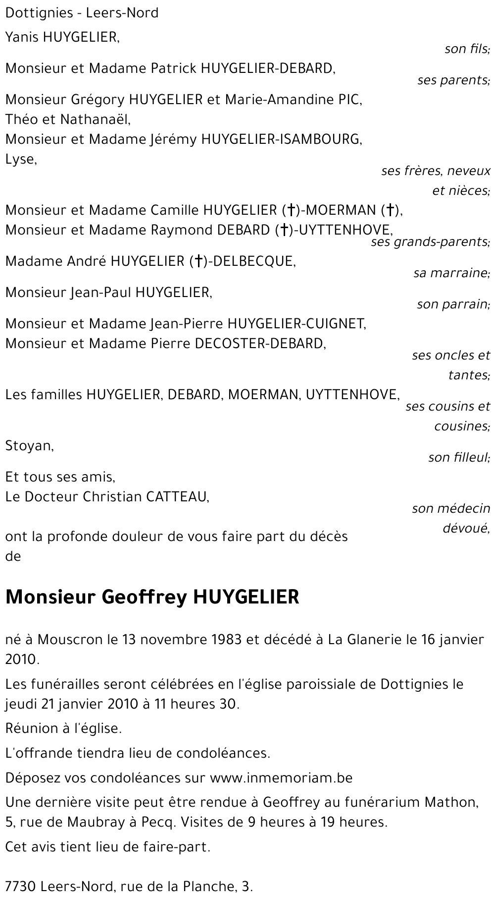 Geoffrey HUYGELIER
