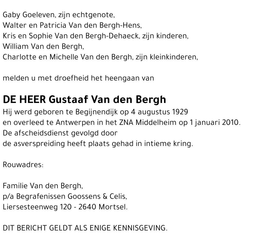 Gustaaf Van den Bergh