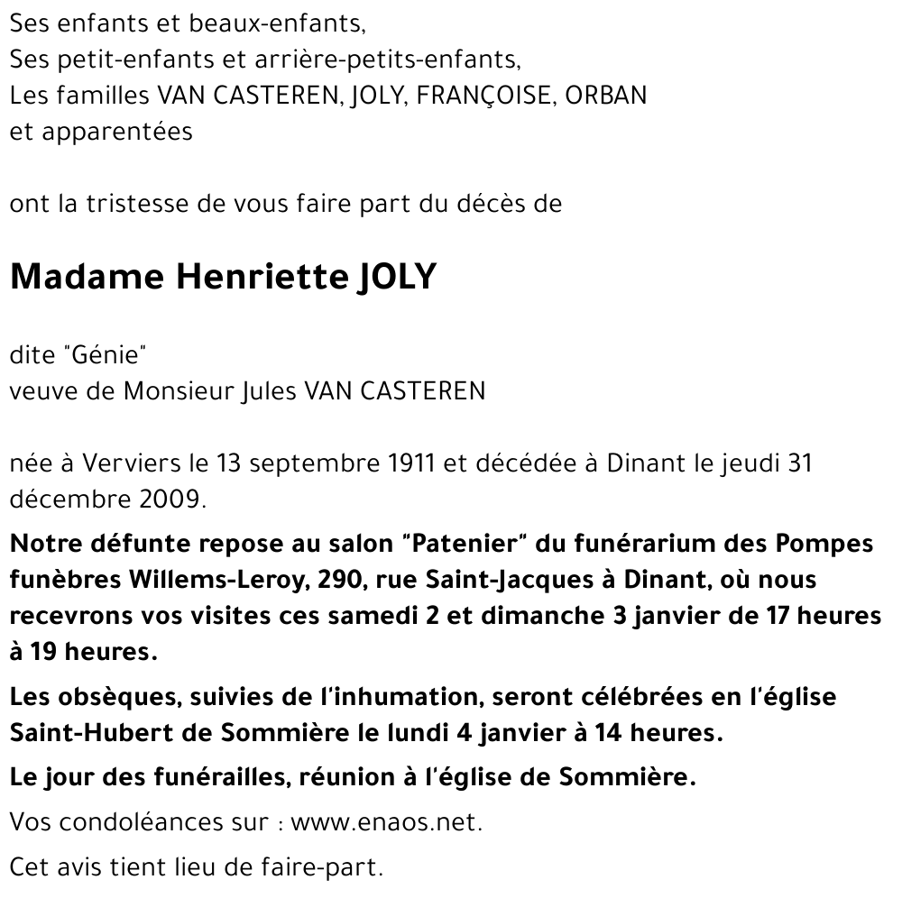 Henriette JOLY