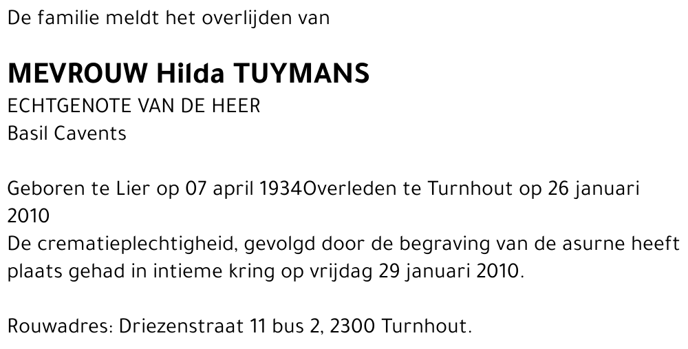 Hilda Tuymans