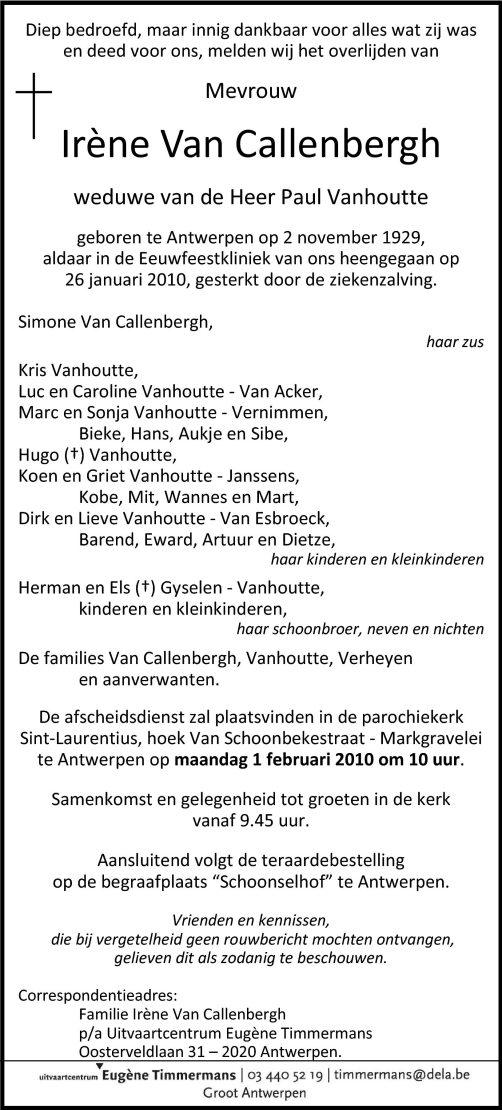 Irène Van Callenbergh