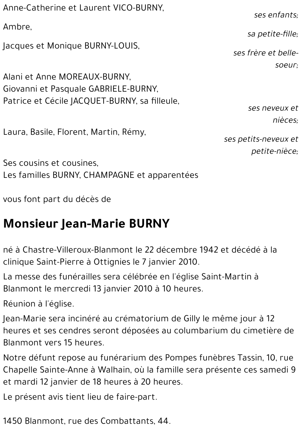 Jean-Marie BURNY