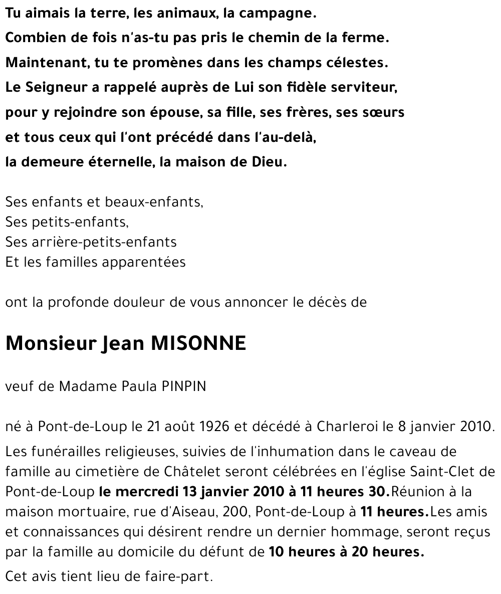 Jean MISONNE