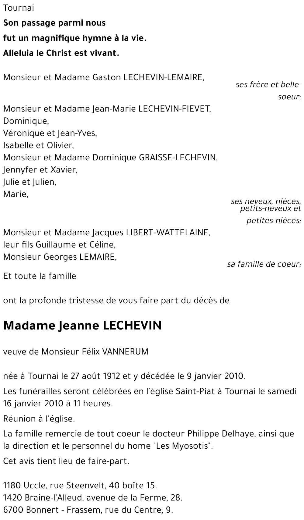 Jeanne LECHEVIN