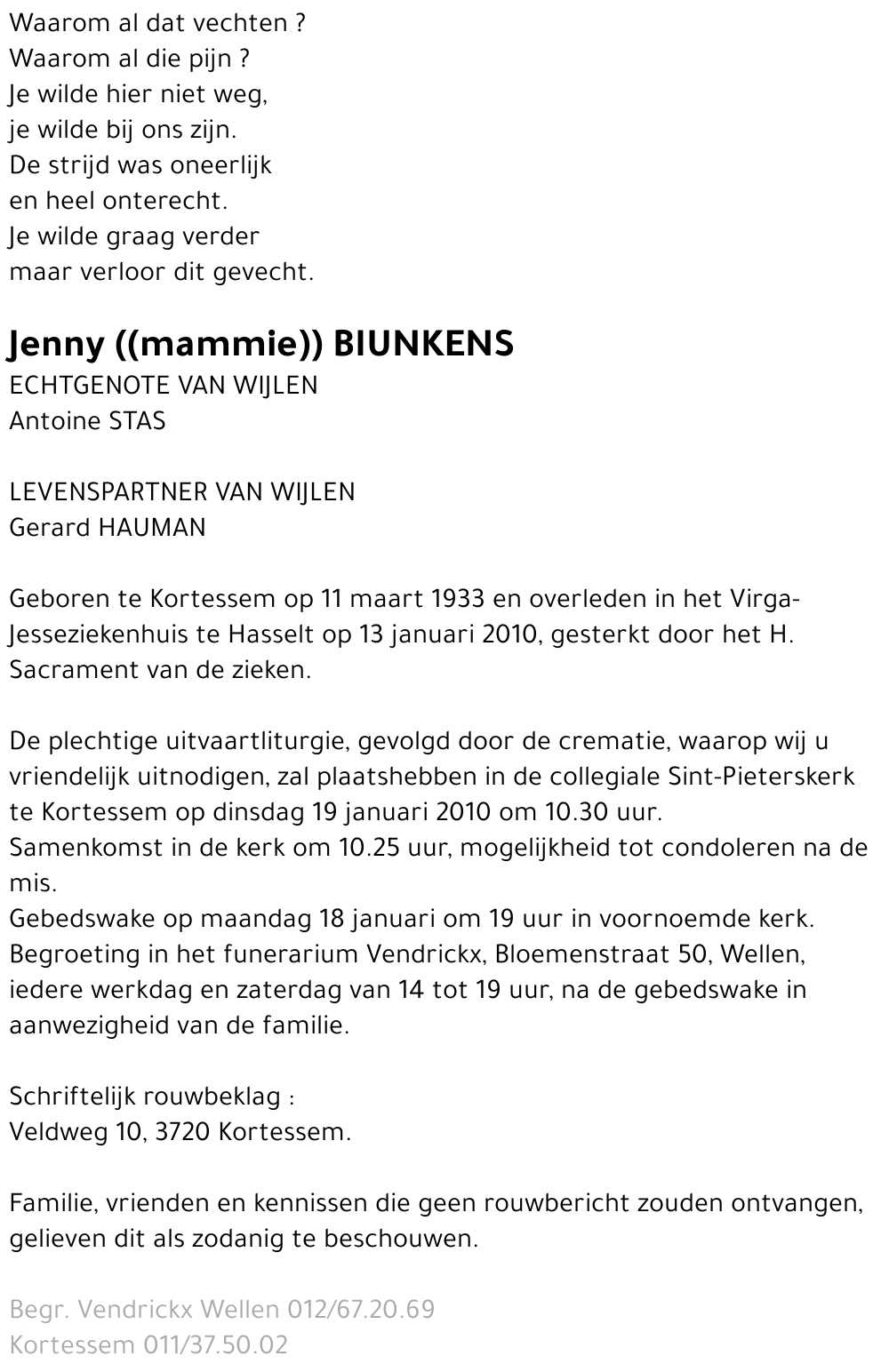 Jenny Biunkens