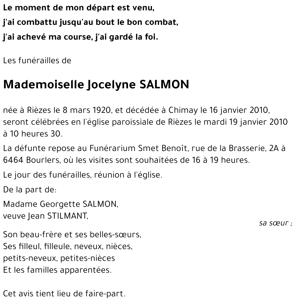 Jocelyne SALMON