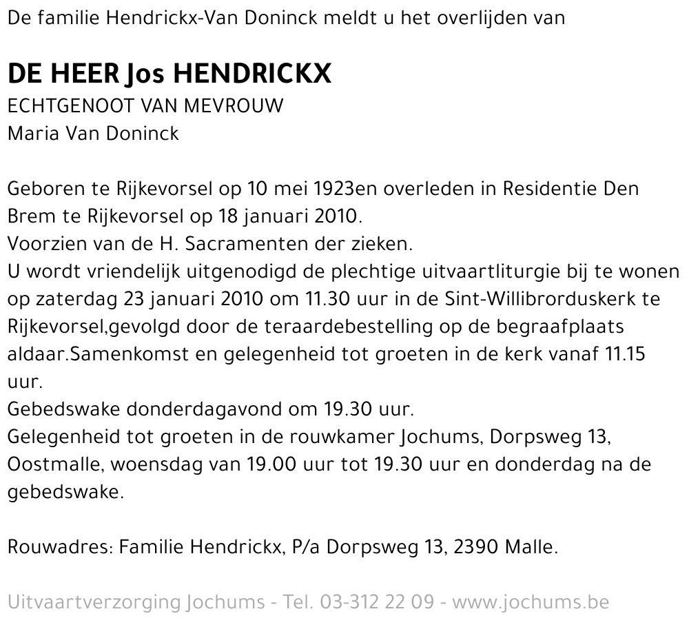 Jos Hendrickx