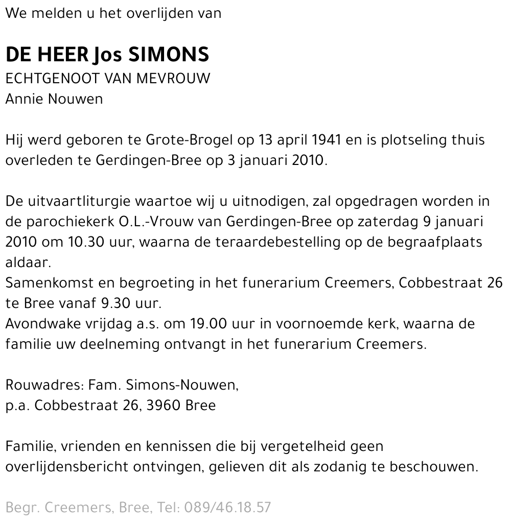 Jos Simons