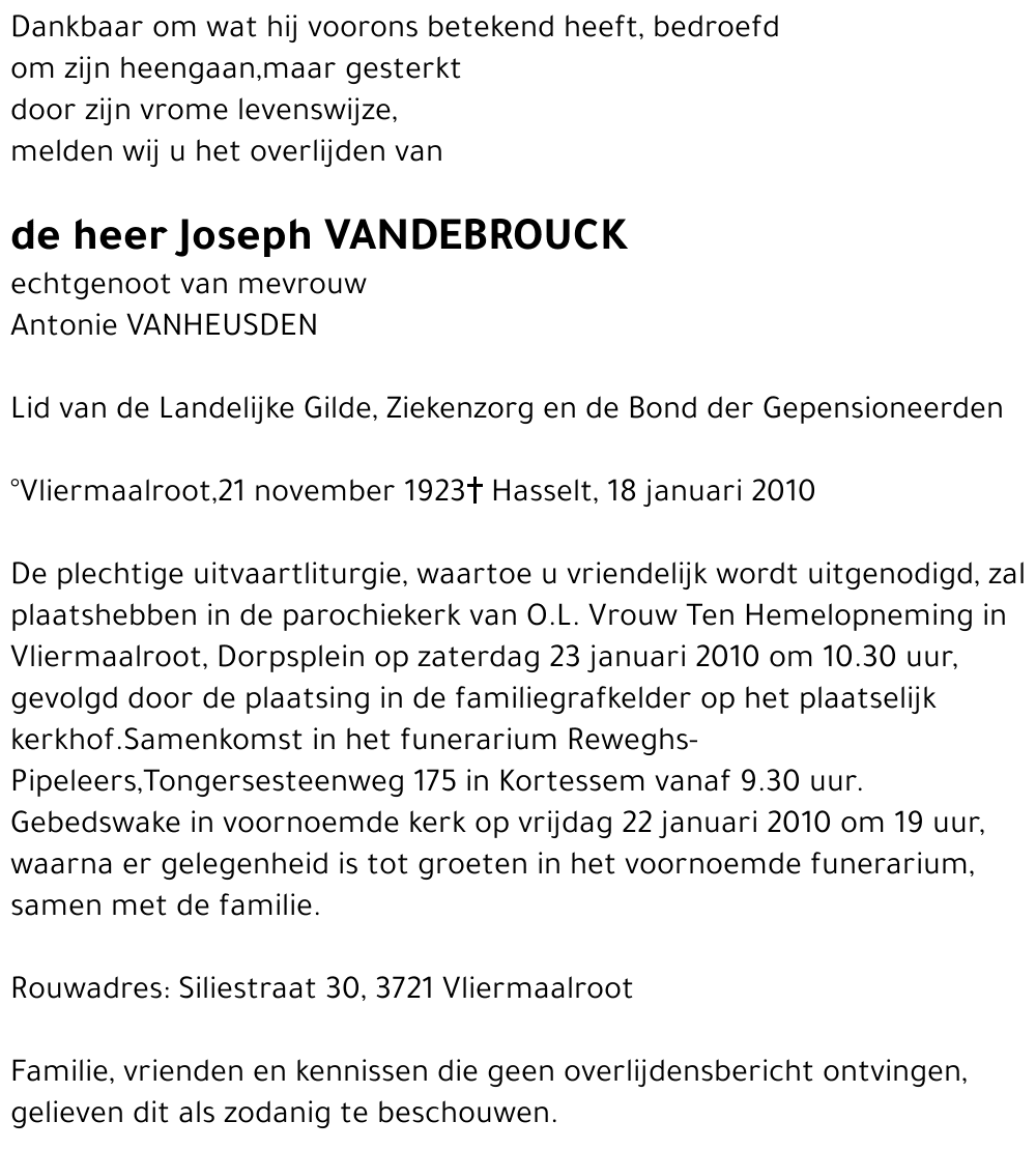 Joseph Vandebrouck
