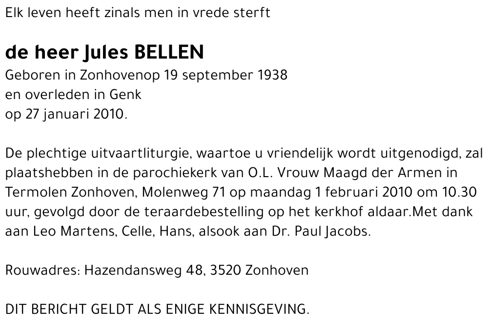 Jules Bellen