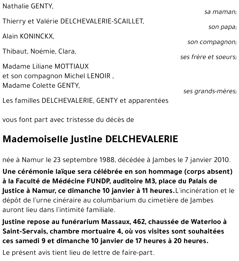 Justine DELCHEVALERIE