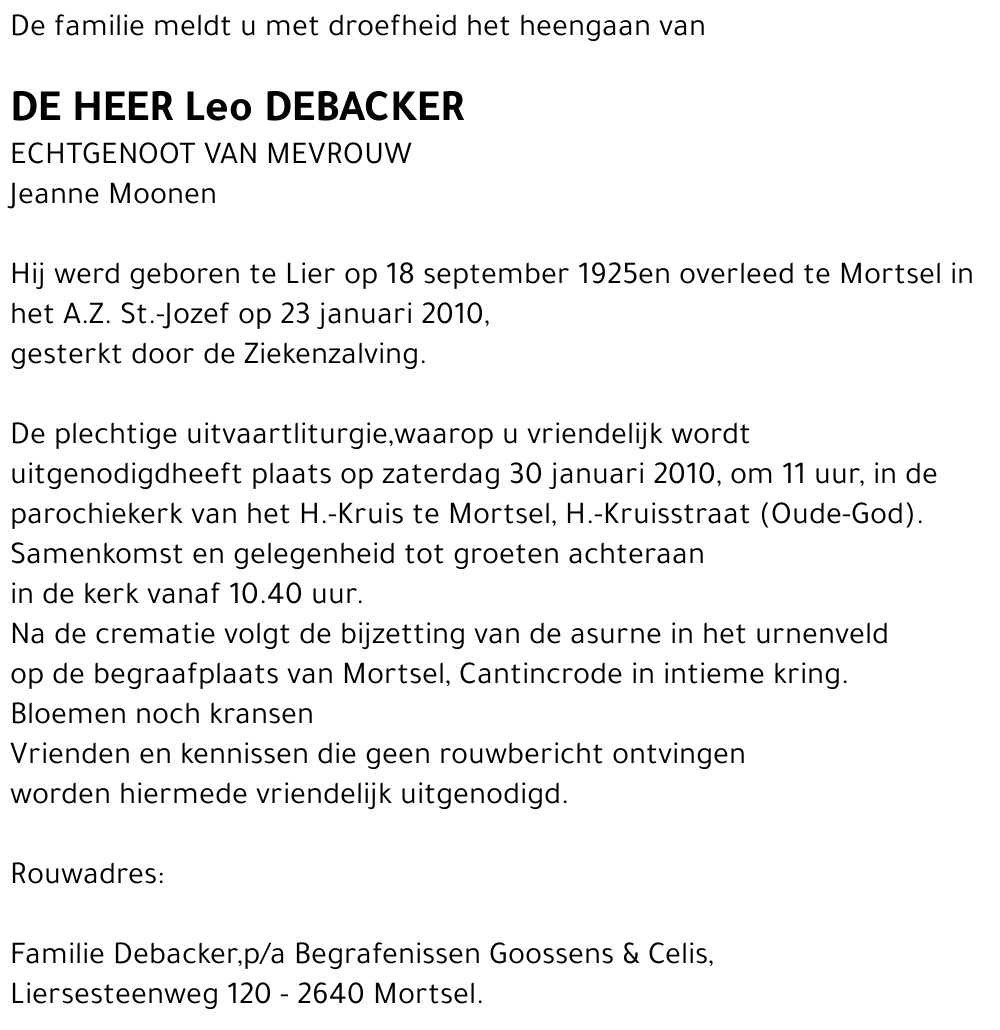 Leo Debacker