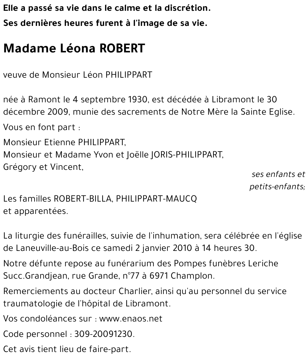 Léona ROBERT