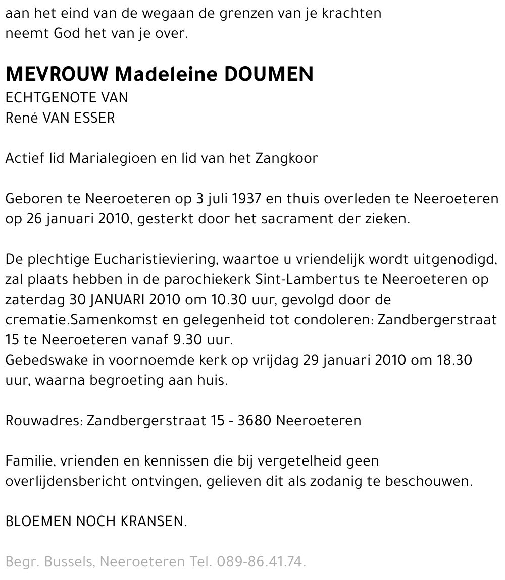 Madeleine Doumen