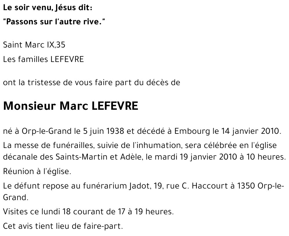 Marc LEFEVRE