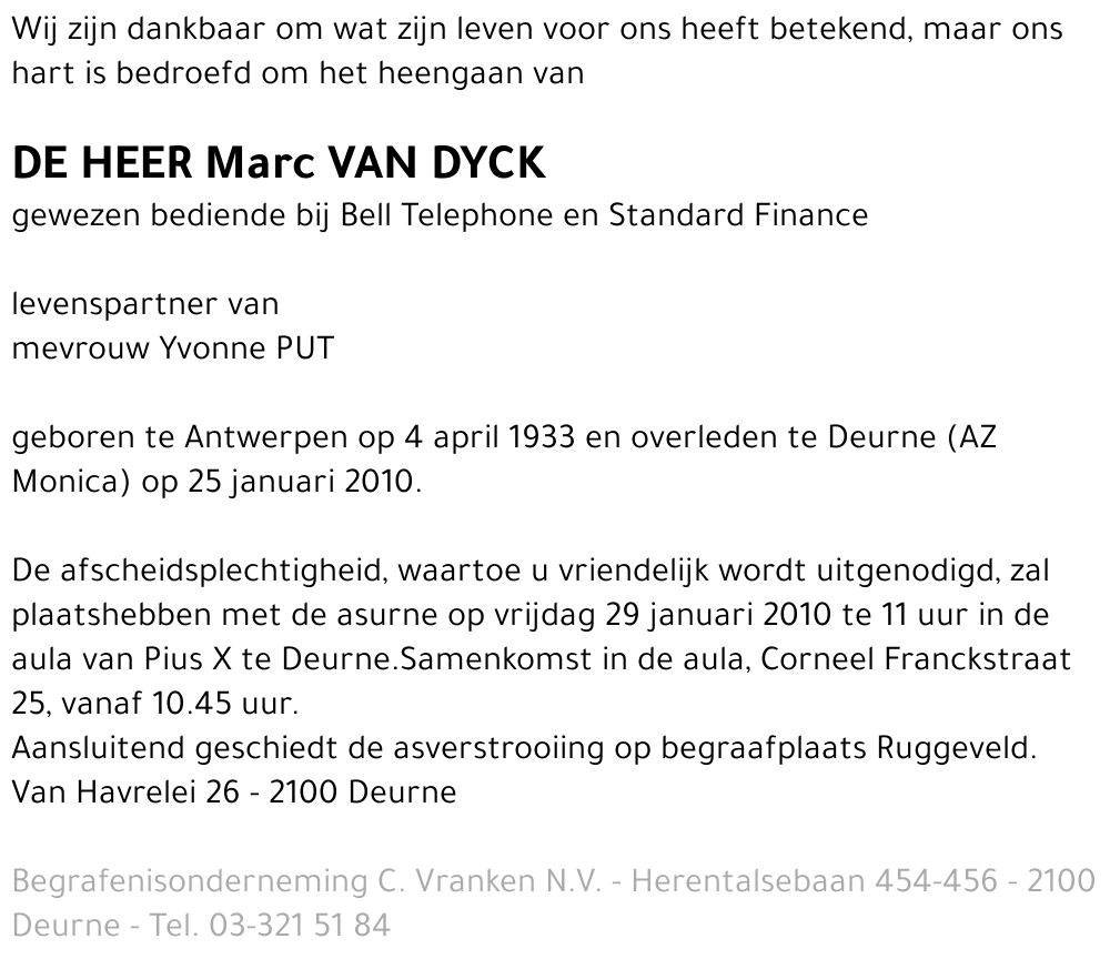 Marc Van Dyck