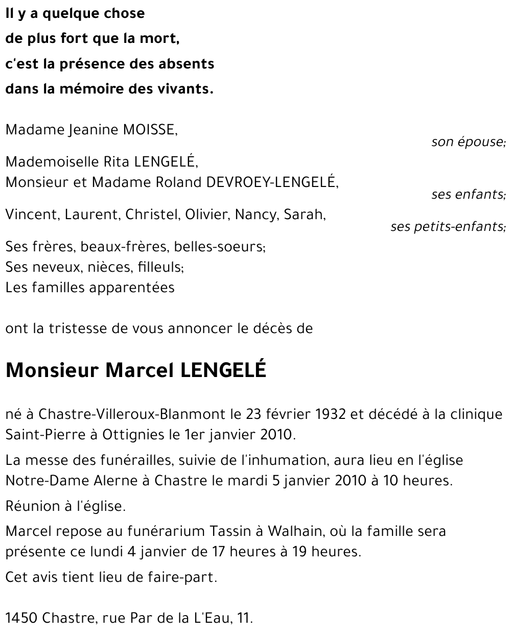 Marcel LENGELE
